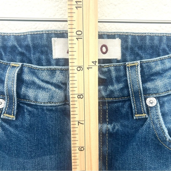 AMO Kate Straight Leg Jeans Denim Pants Mid Rise Girl Crush Wash Blue Size 27 - Picture 12 of 16
